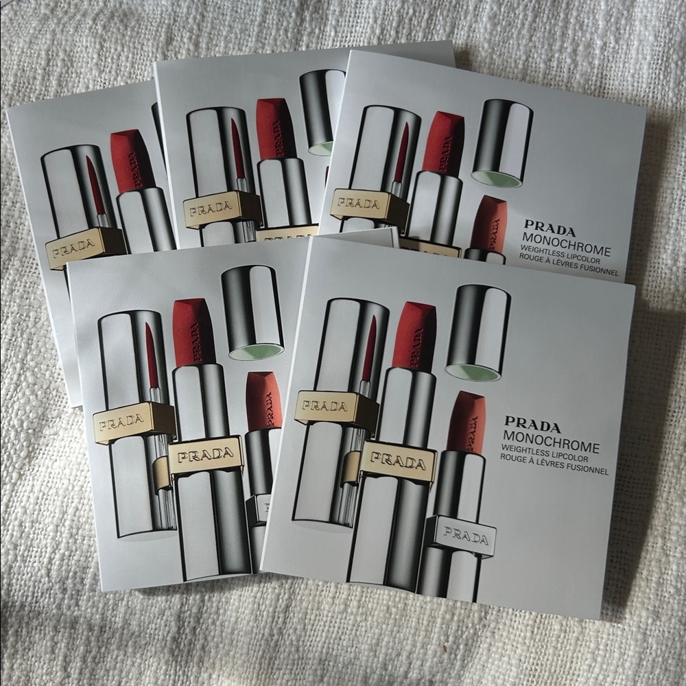 ⭐️ 5 for $20 - Set of New Prada Monochrome Weightless Lipcolor Samples